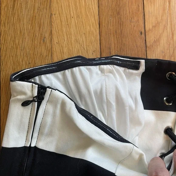 H&M Bandeau Crop Top Large Black And White Lace Front Excellent Condition - Picture 5 of 11